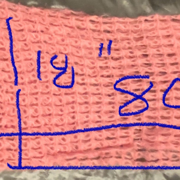 Vintage Fringed Crocheted Salmon Pink Scarf or Wrap - Picture 5 of 5